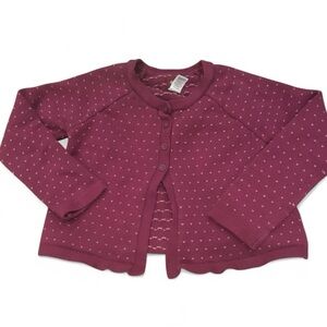 TEA COLLECTION EUC GIRLS MAROON TOP SWEATER CARDIGAN TOPS WINTER FALL SIZE 8